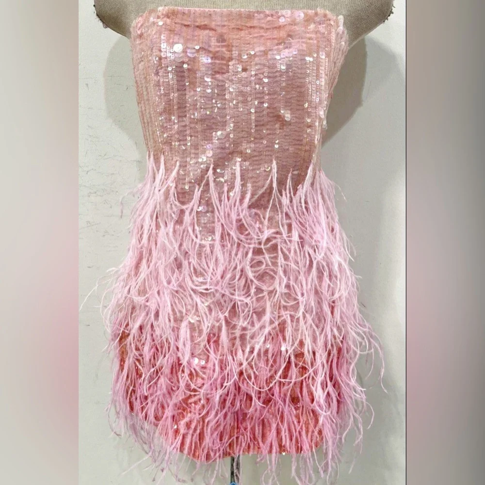 Retrofete Anastasia mini Dress in Bubblegum Pink - Picture 6 of 7